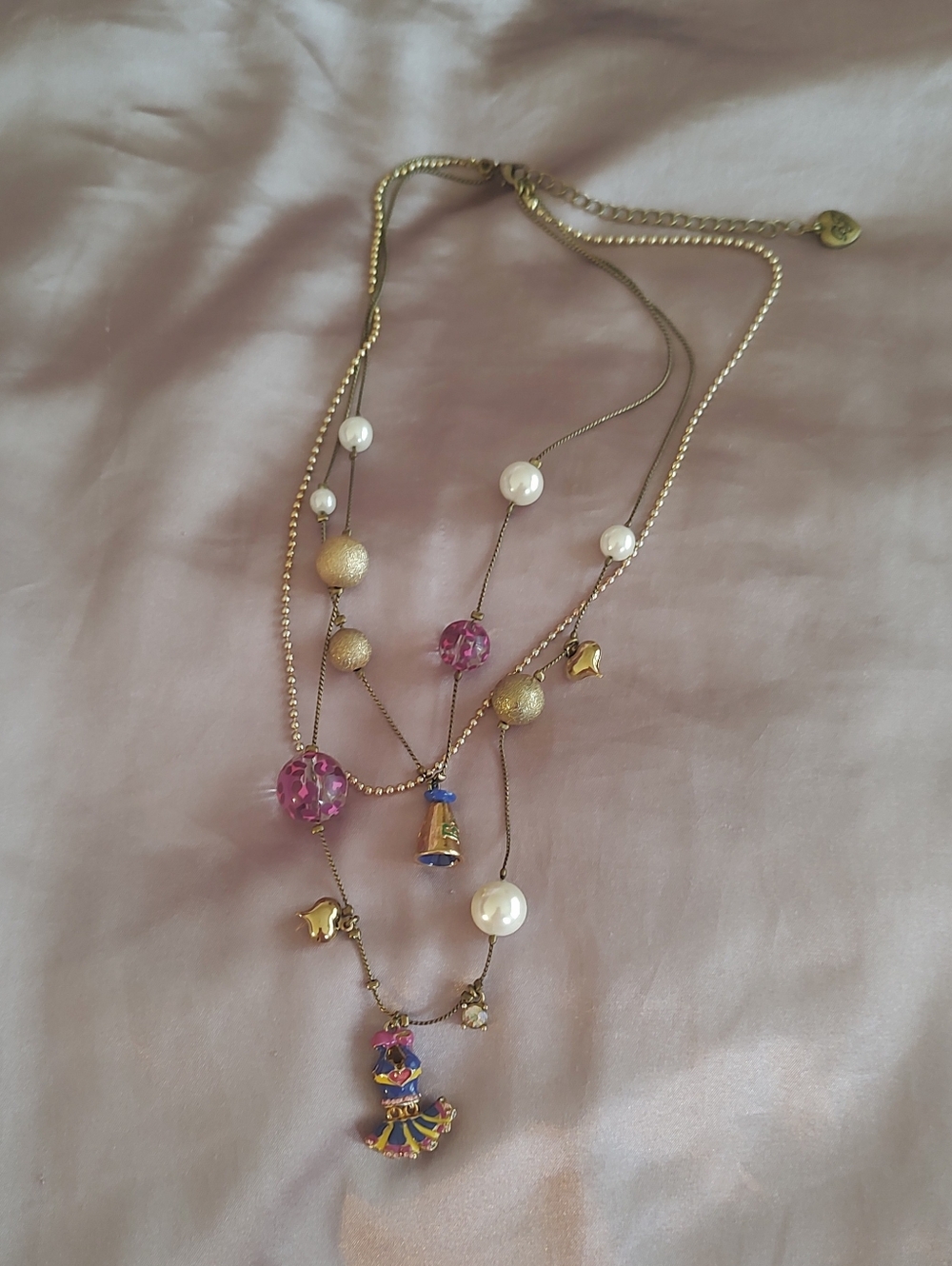 Vintage Betsey Johnson Cheerleader Necklace